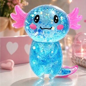 Glitter Axolotl Sensory squish Viral Trending, Swuishi. Fast ship